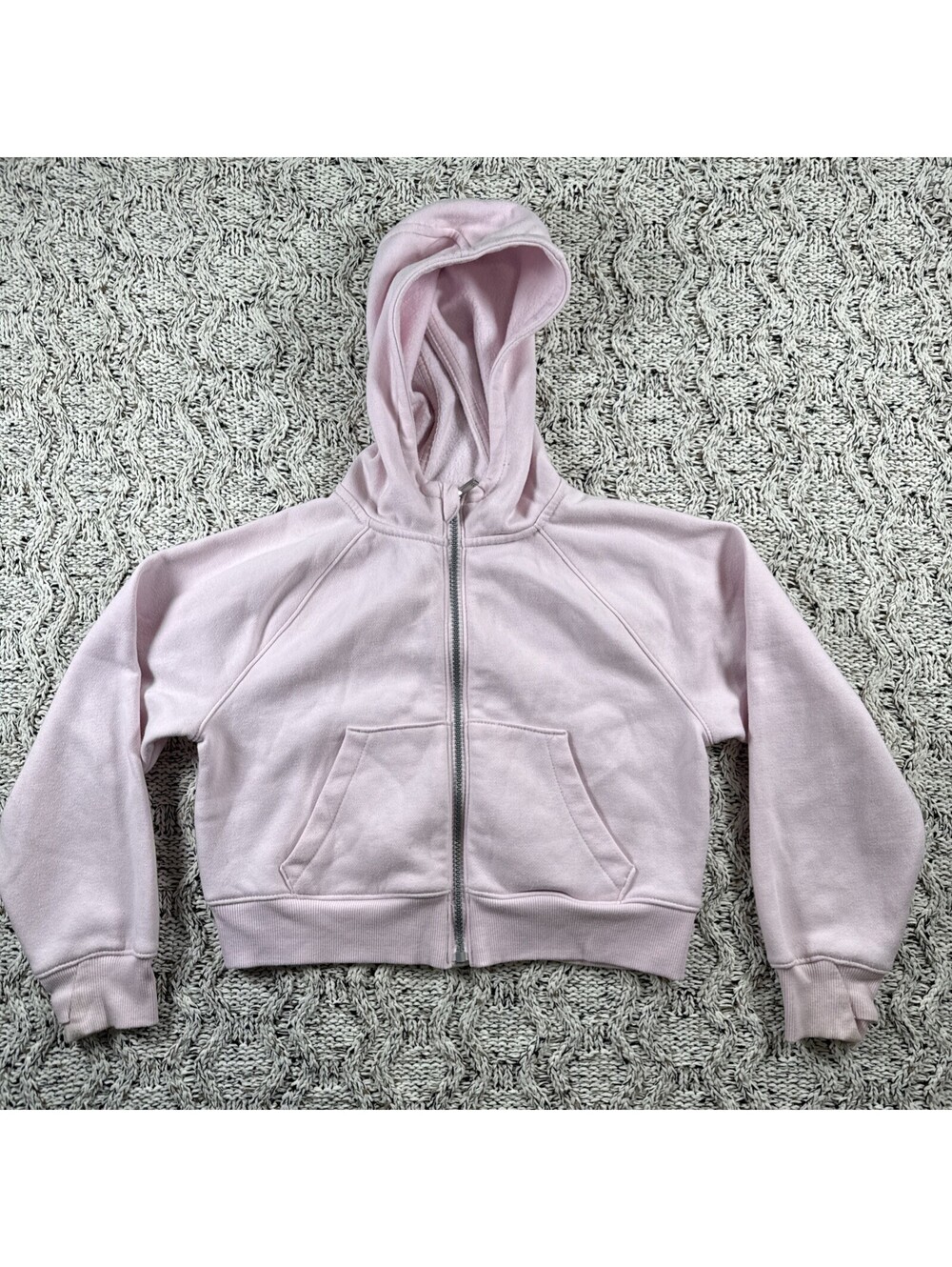 All In Motion Girls Full Zip Hoodie S 6 7 Lavender Athletic Sweatshirt
